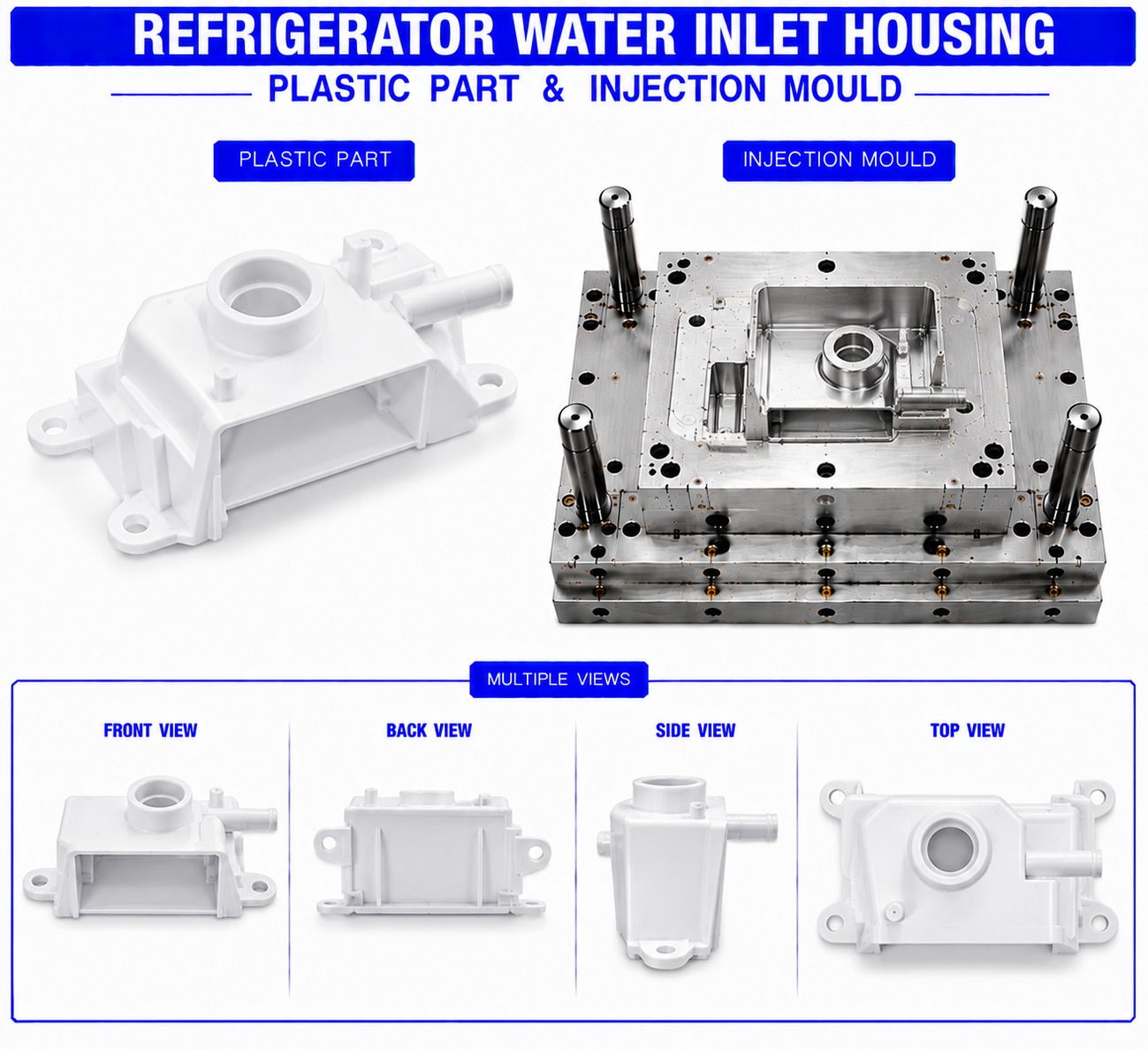 Refrigerator Plastic Water Inlet Housing